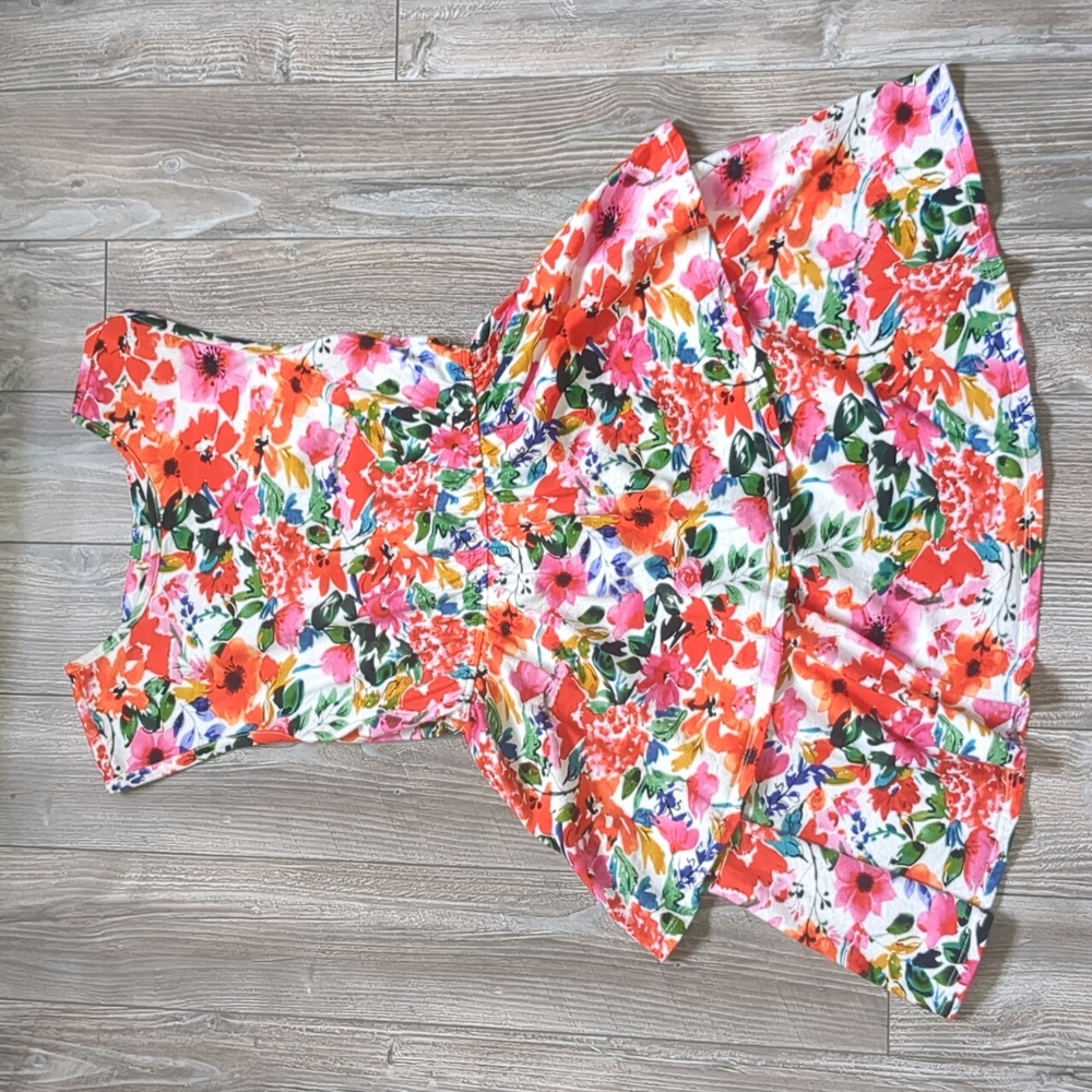 MEXX Girls Sleeveless Floral Ruffle Dress Size 14